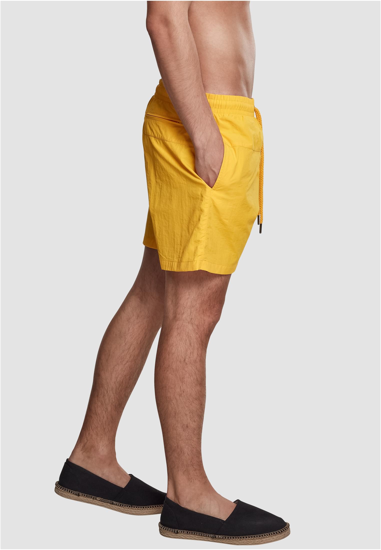 Plus Size Block Swim Shorts in Farbe chrome yellow