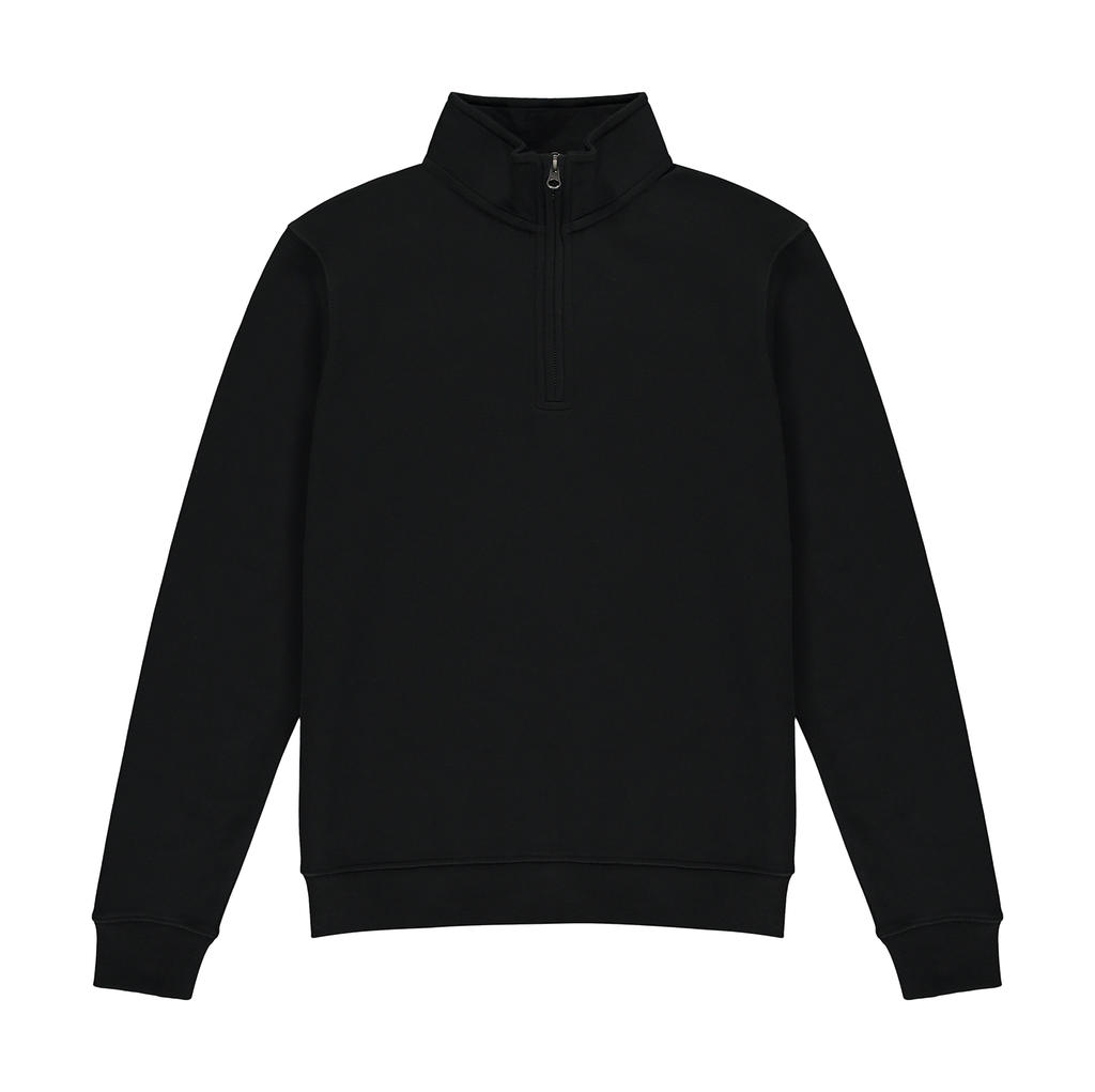  Regular Fit 1/4 Zip Sweatshirt in Farbe Black