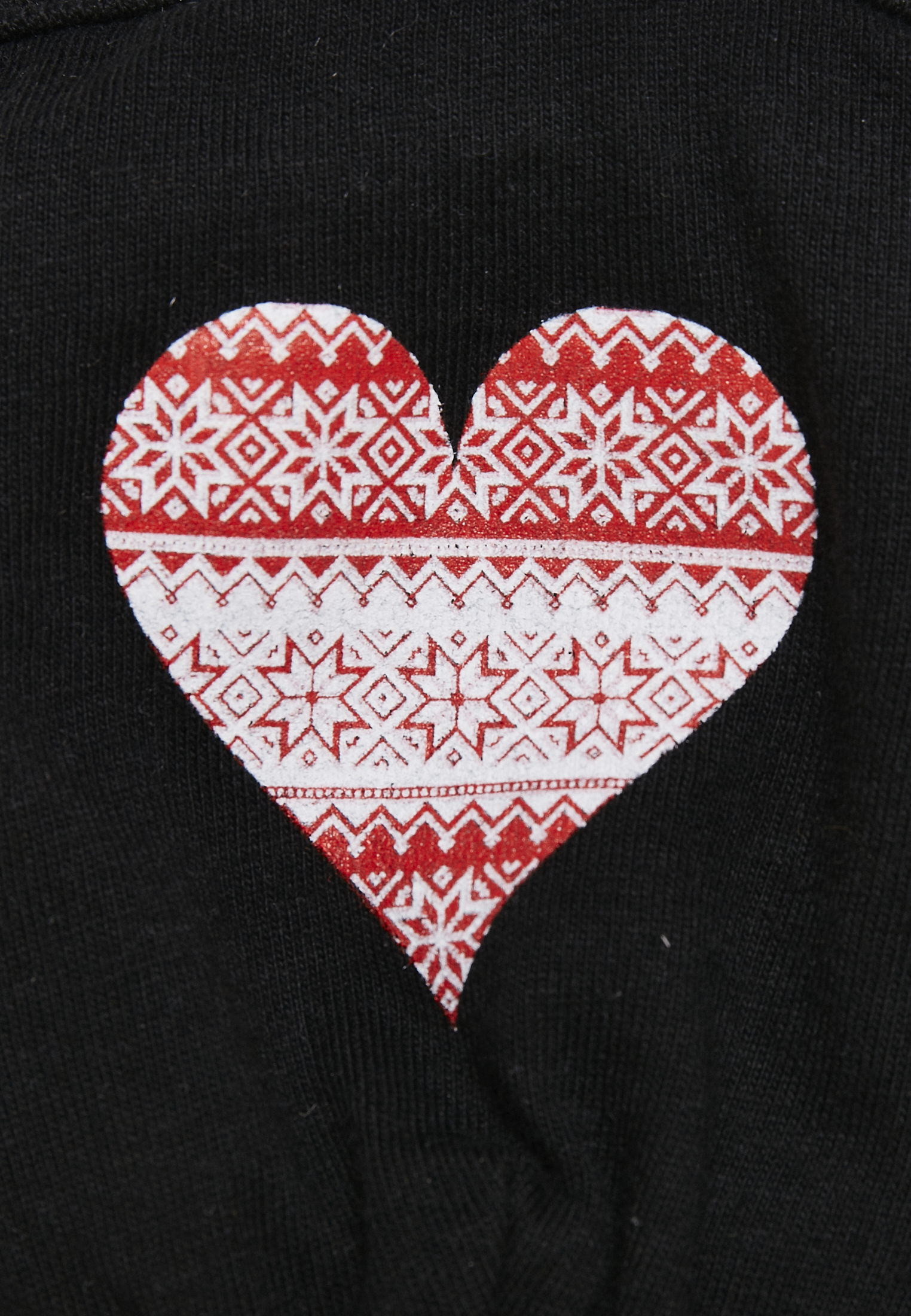 Masken Christmas Heart Face Mask in Farbe black