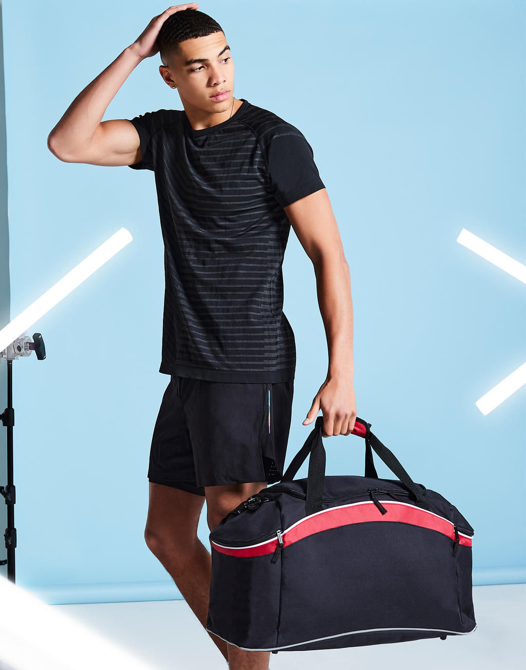  Teamwear Holdall in Farbe Black/Classic Red/White
