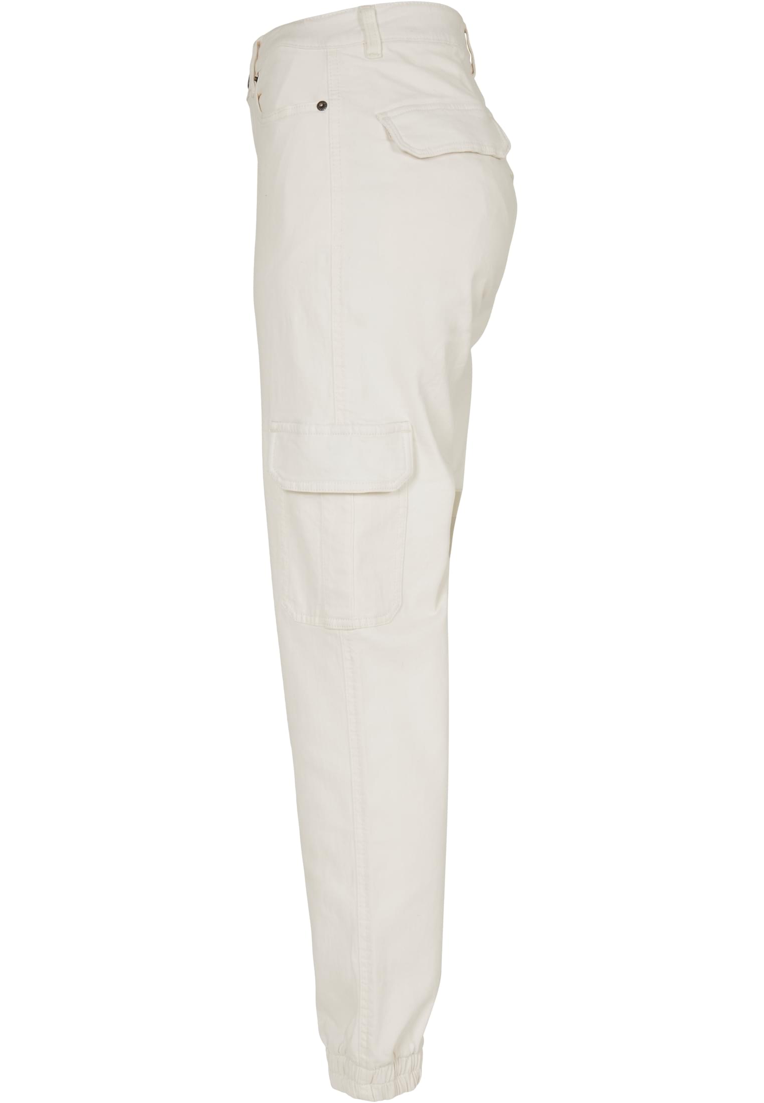 Frauen Ladies Organic Stretch Denim Cargo Pants in Farbe offwhite raw