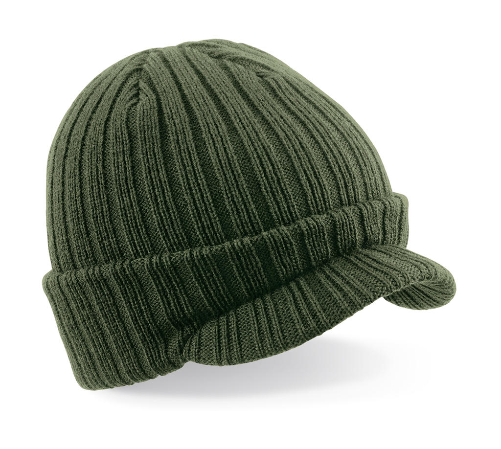  Peaked Beanie in Farbe Olive Green