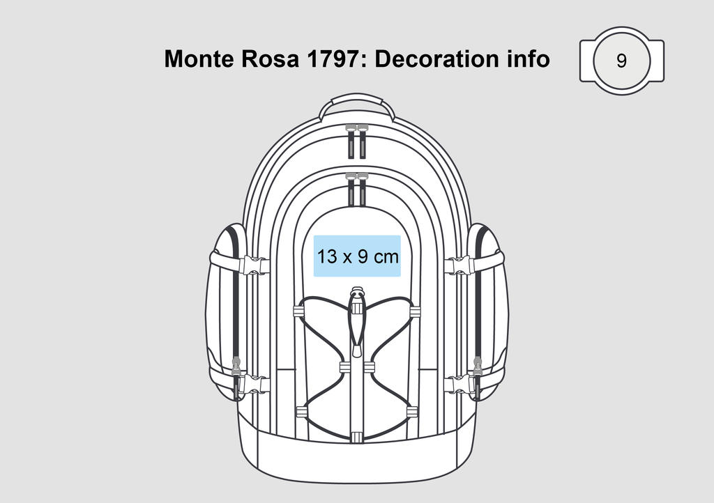  Monte Rosa Classic Travel Rucksack in Farbe Dark Grey/Black/Petrol