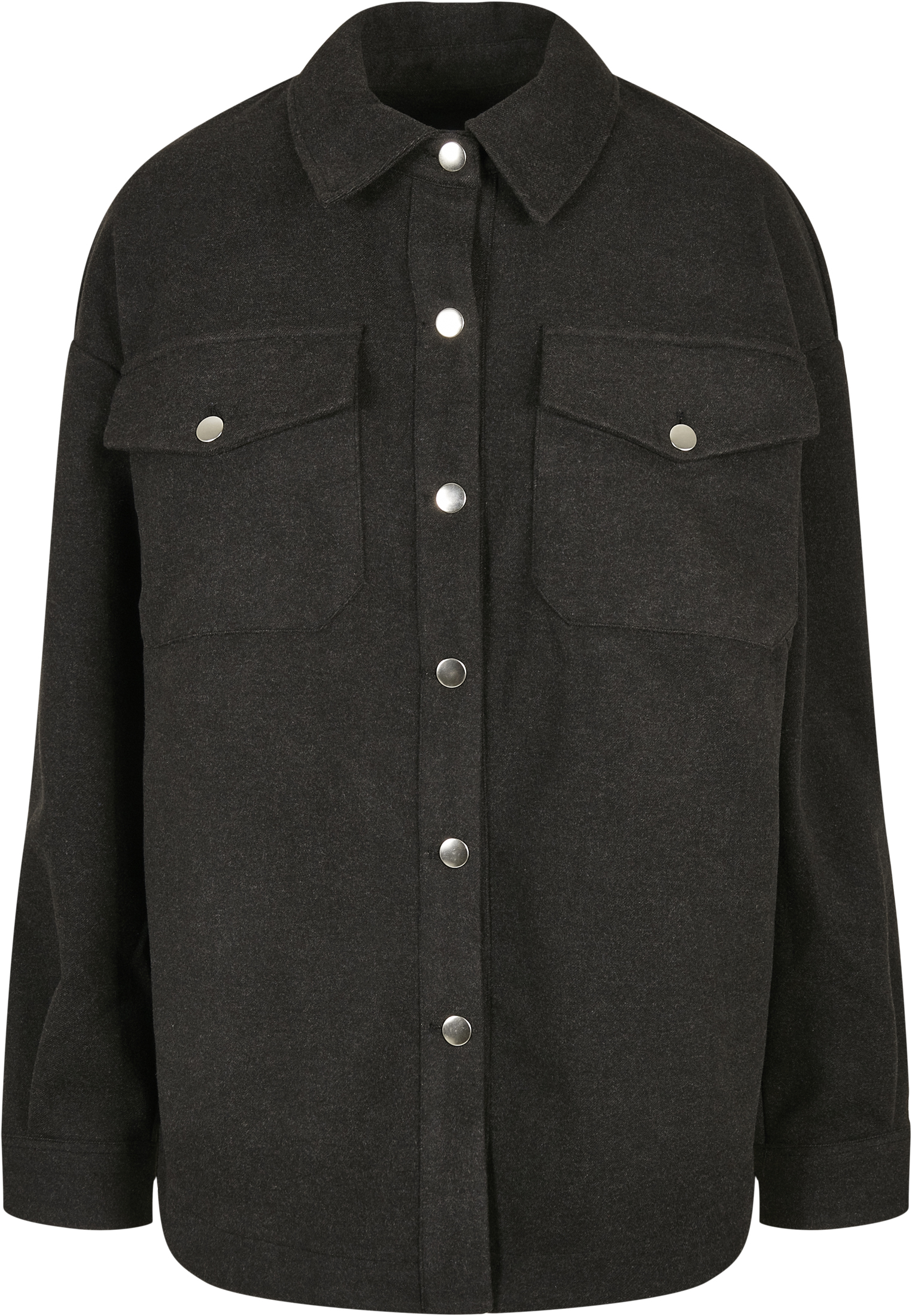 Curvy Ladies Classic Overshirt in Farbe charcoal