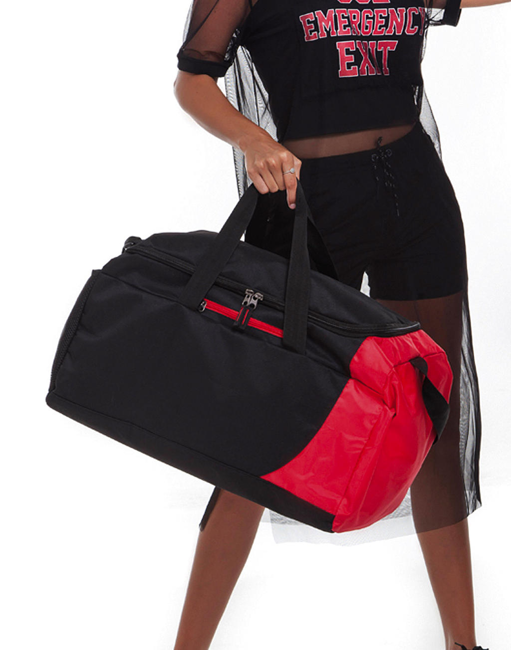  Naxos Sports Kit Bag in Farbe Black/Red
