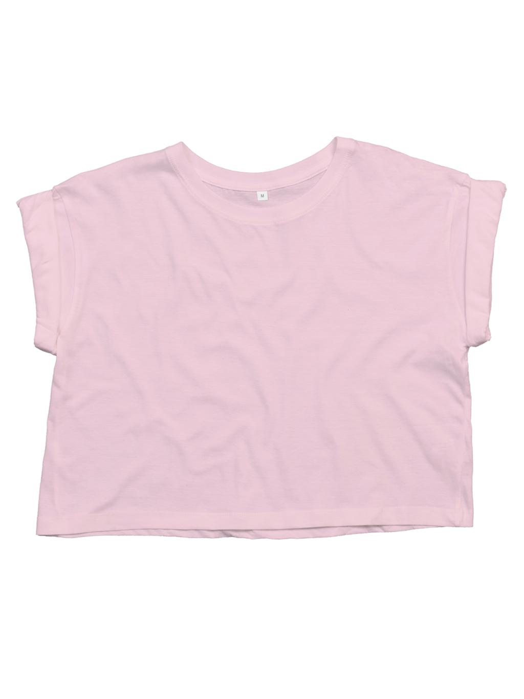  Womens Organic Crop T in Farbe Soft Pink