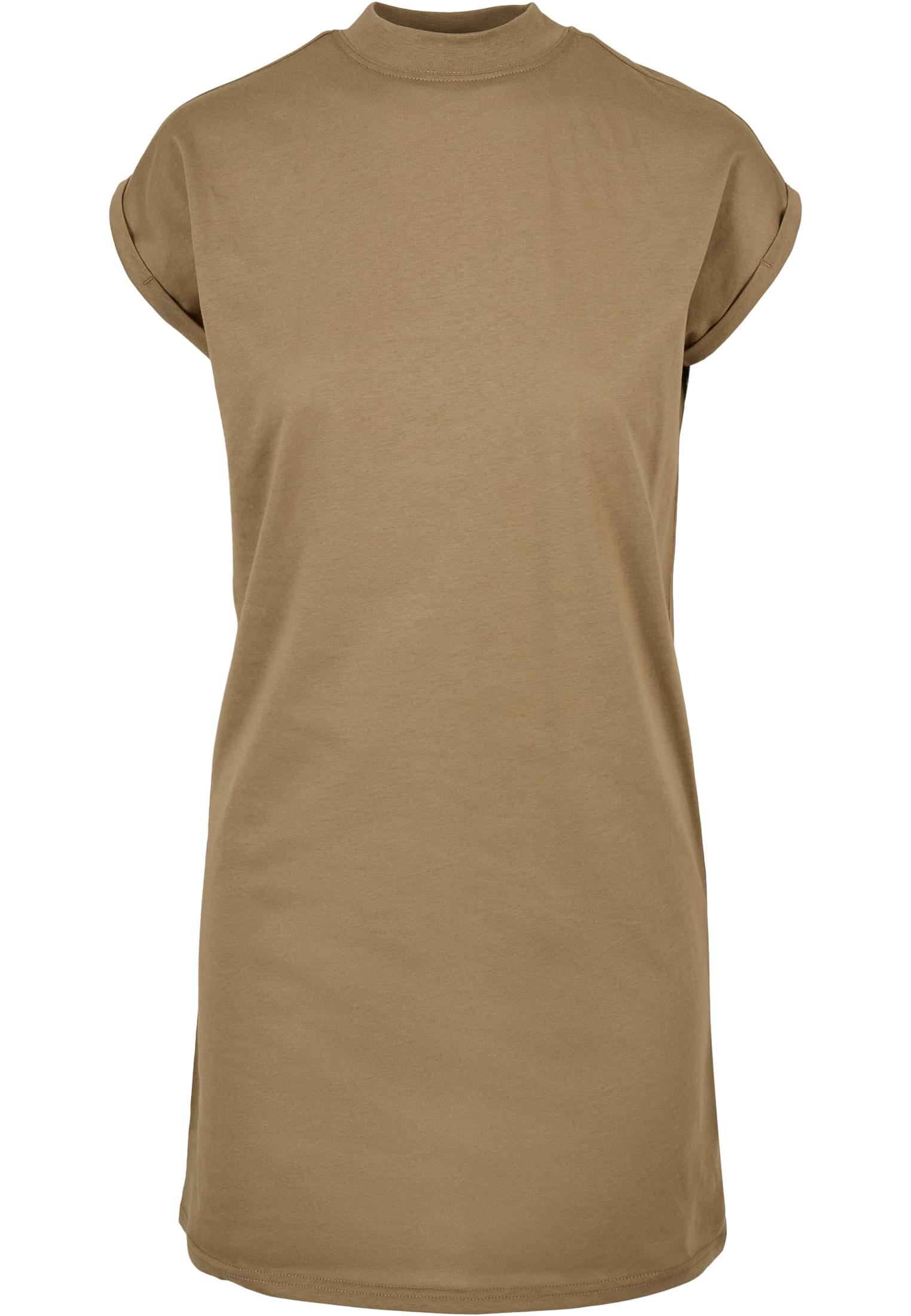 Frauen Ladies Turtle Extended Shoulder Dress in Farbe khaki