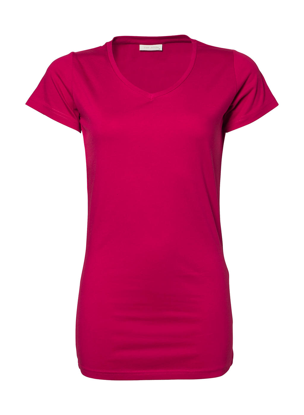  Ladies Stretch Tee Extra Long in Farbe Hot Pink