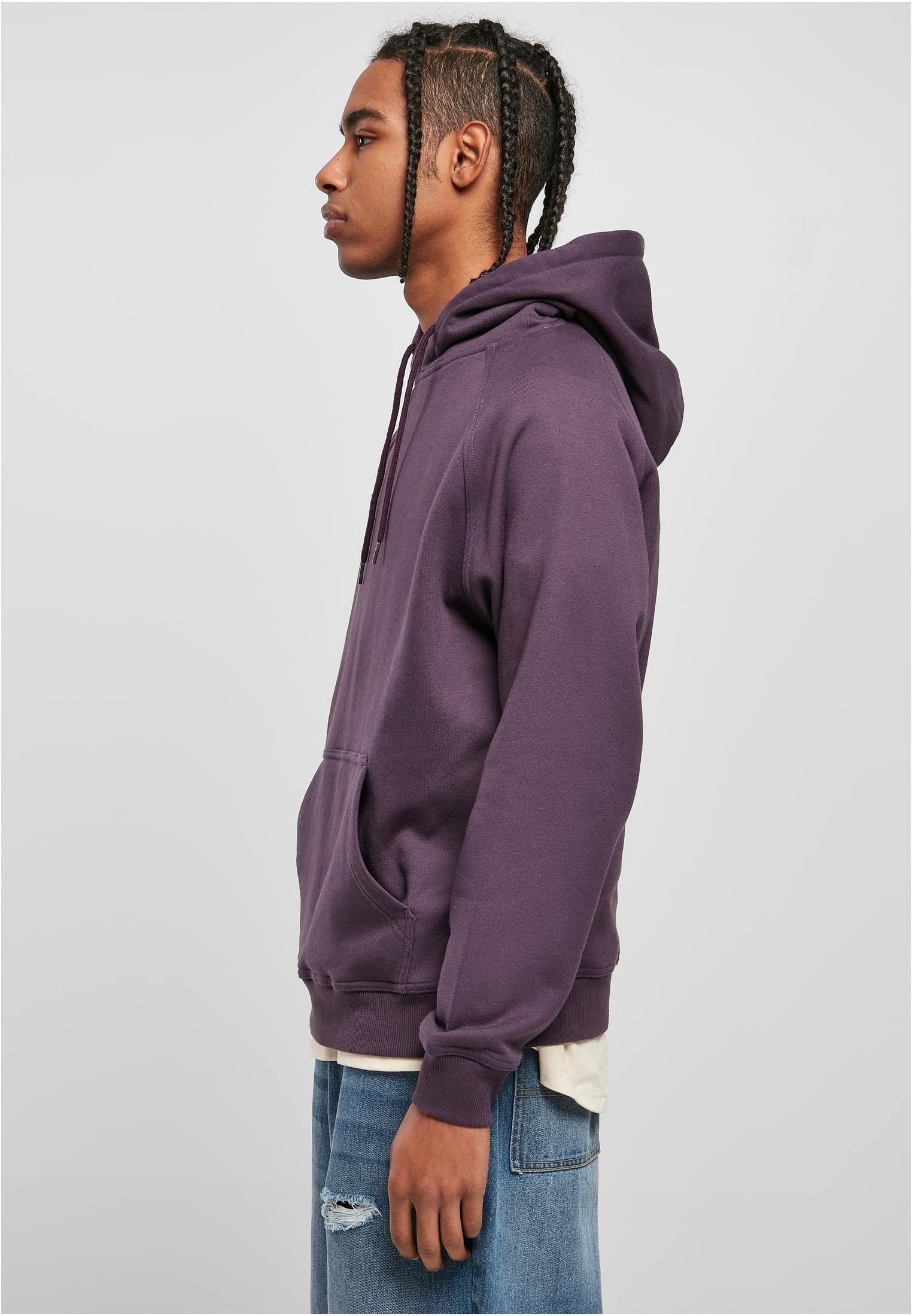 Plus Size Blank Hoody in Farbe purplenight