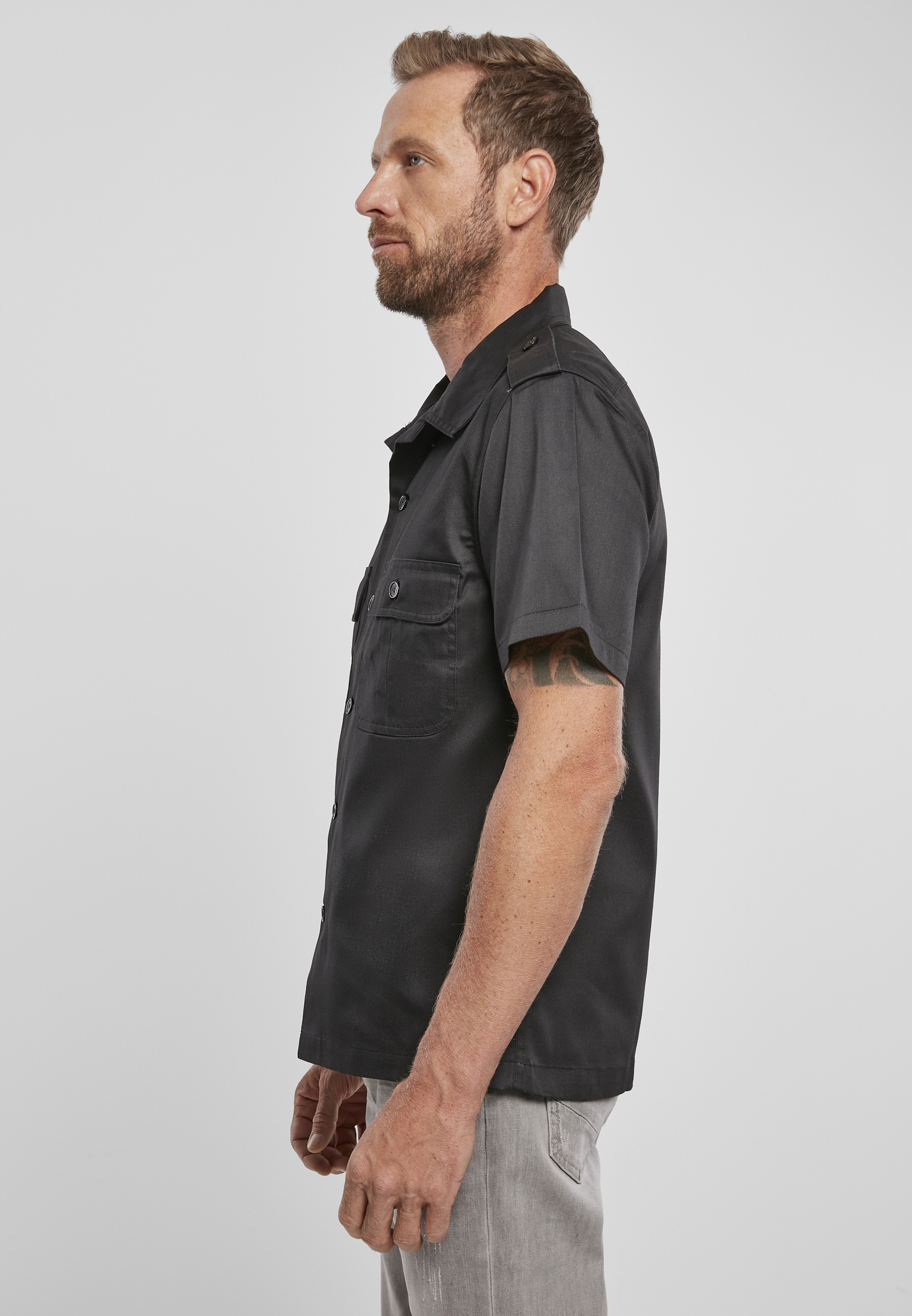 Hemden Short Sleeves US Shirt in Farbe black