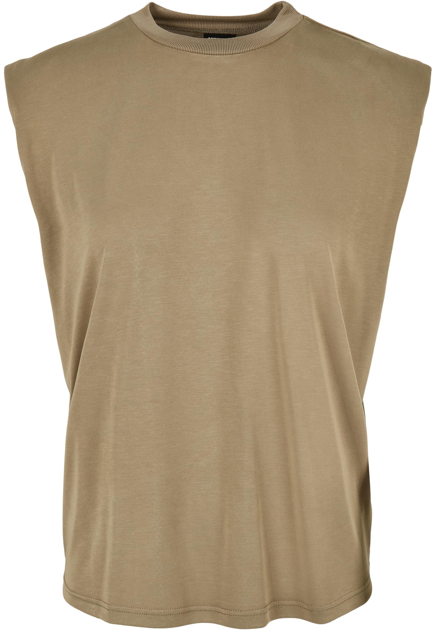 Frauen Ladies Modal Padded Shoulder Tank in Farbe khaki