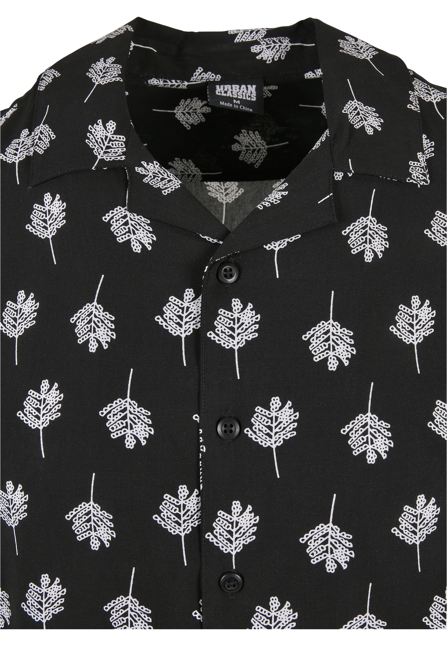 Hemden Viscose Resort Shirt in Farbe black blossom