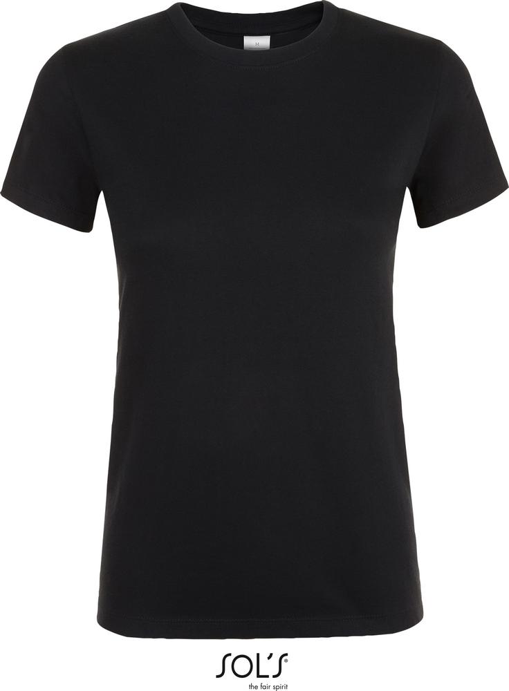 T-Shirt Regent Women Damen Rundhals T-Shirt in Farbe deep black