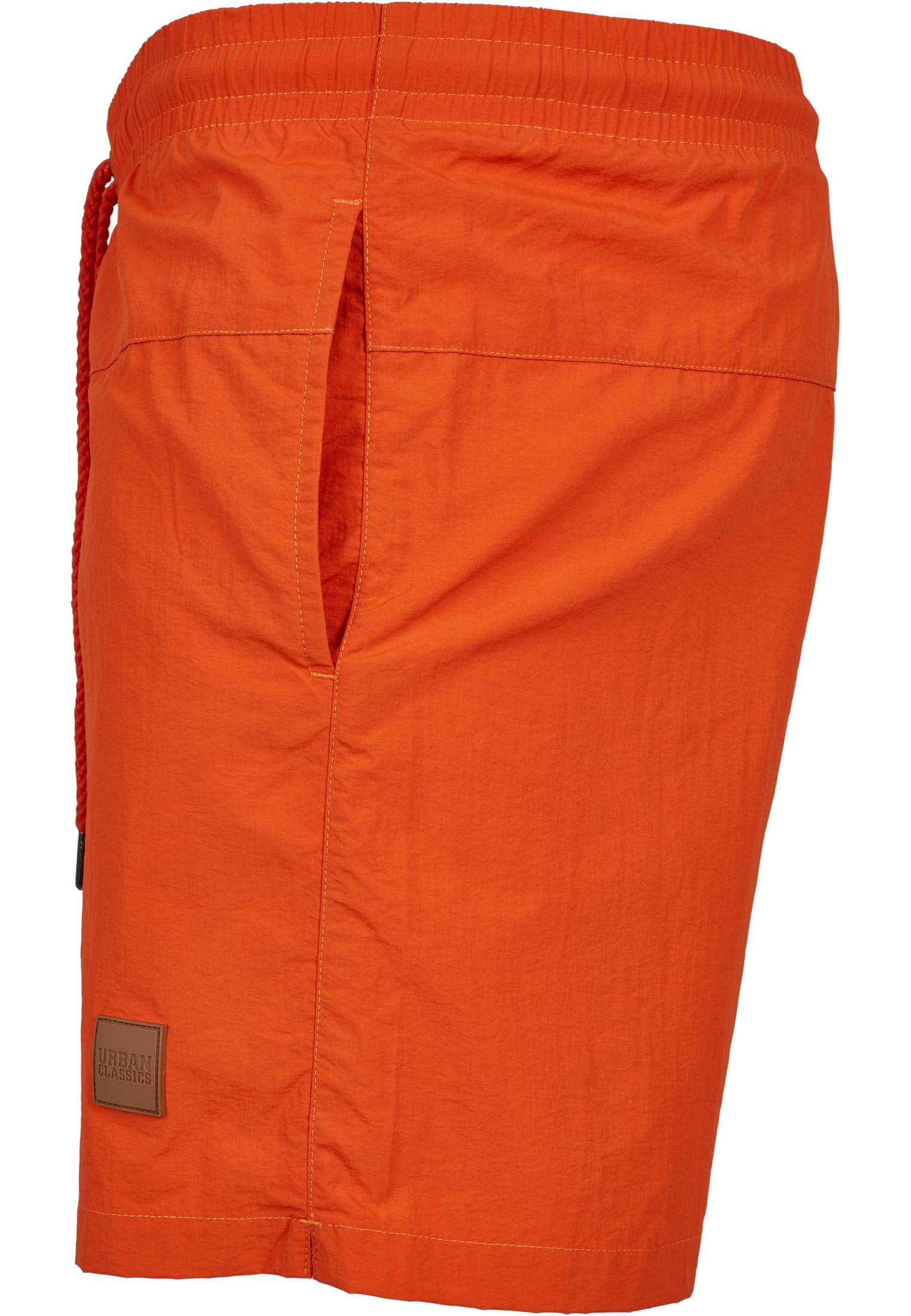 Plus Size Block Swim Shorts in Farbe rust orange