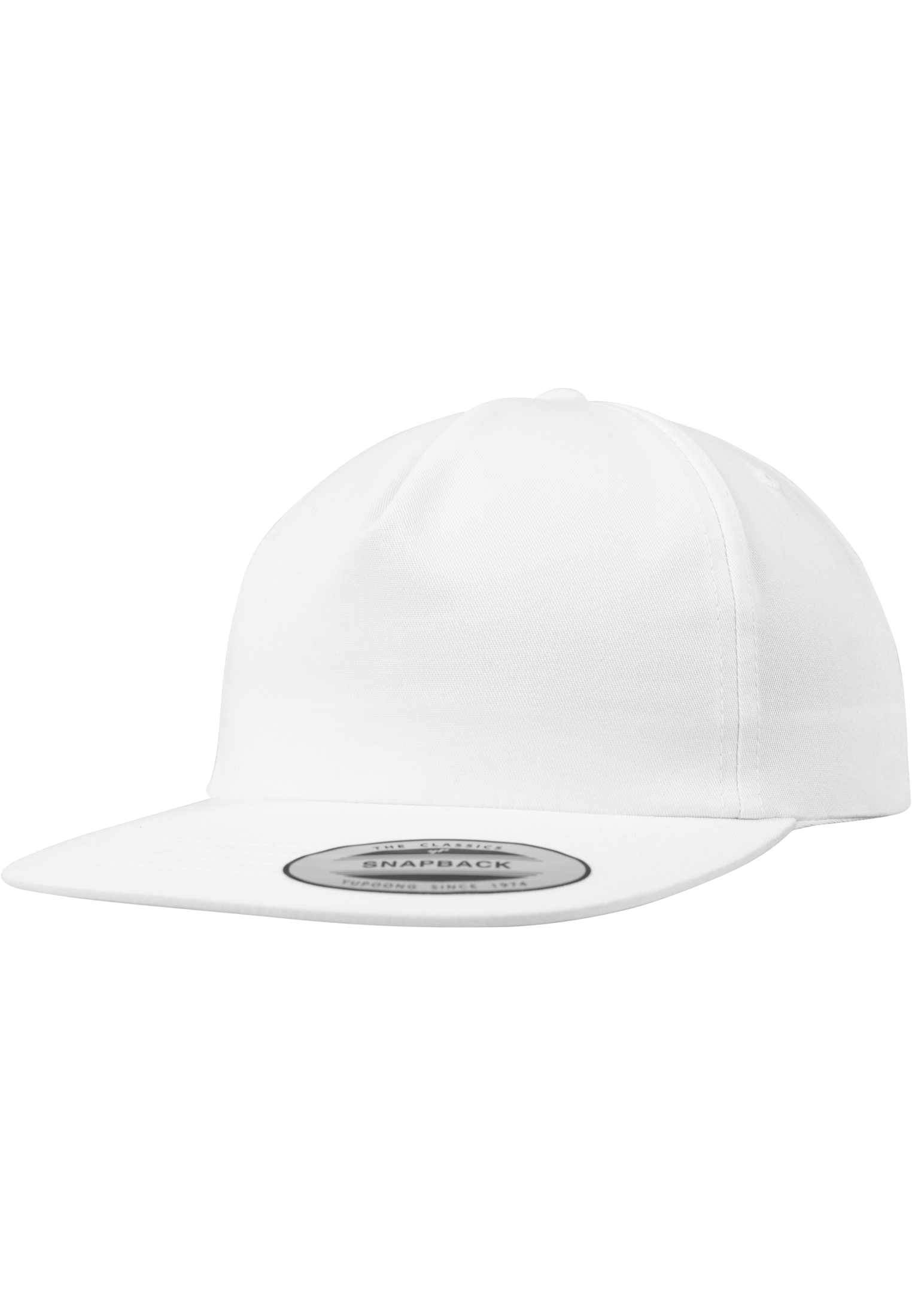 Snapback Unstructured 5-Panel Snapback in Farbe white