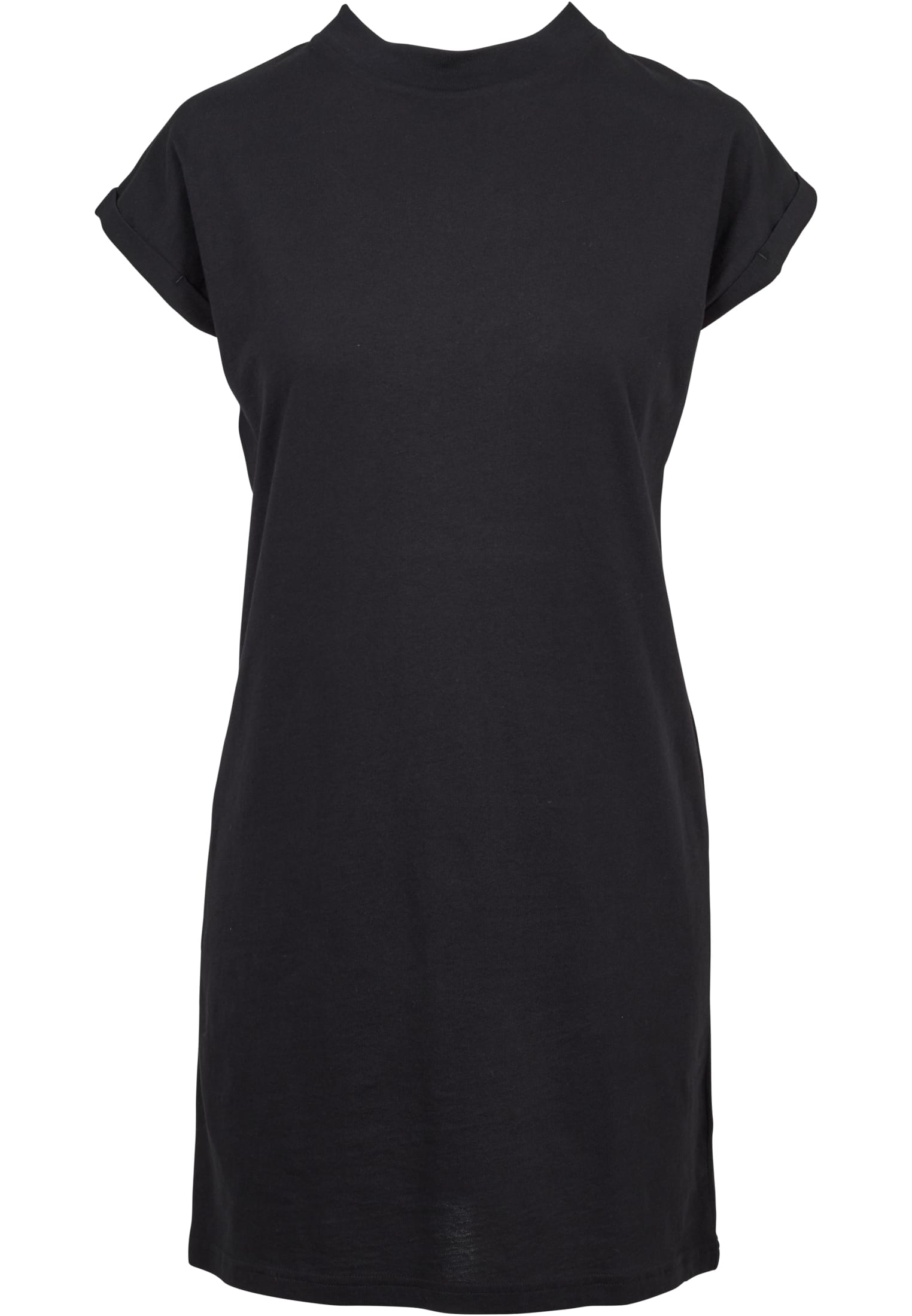 Frauen Ladies Turtle Extended Shoulder Dress in Farbe black