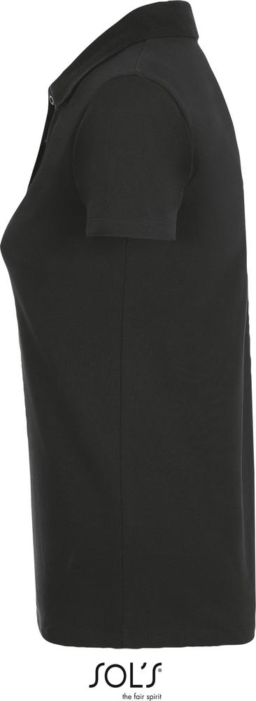 Poloshirt Phoenix Women Damen Cotton-Elasthan Poloshirt in Farbe black