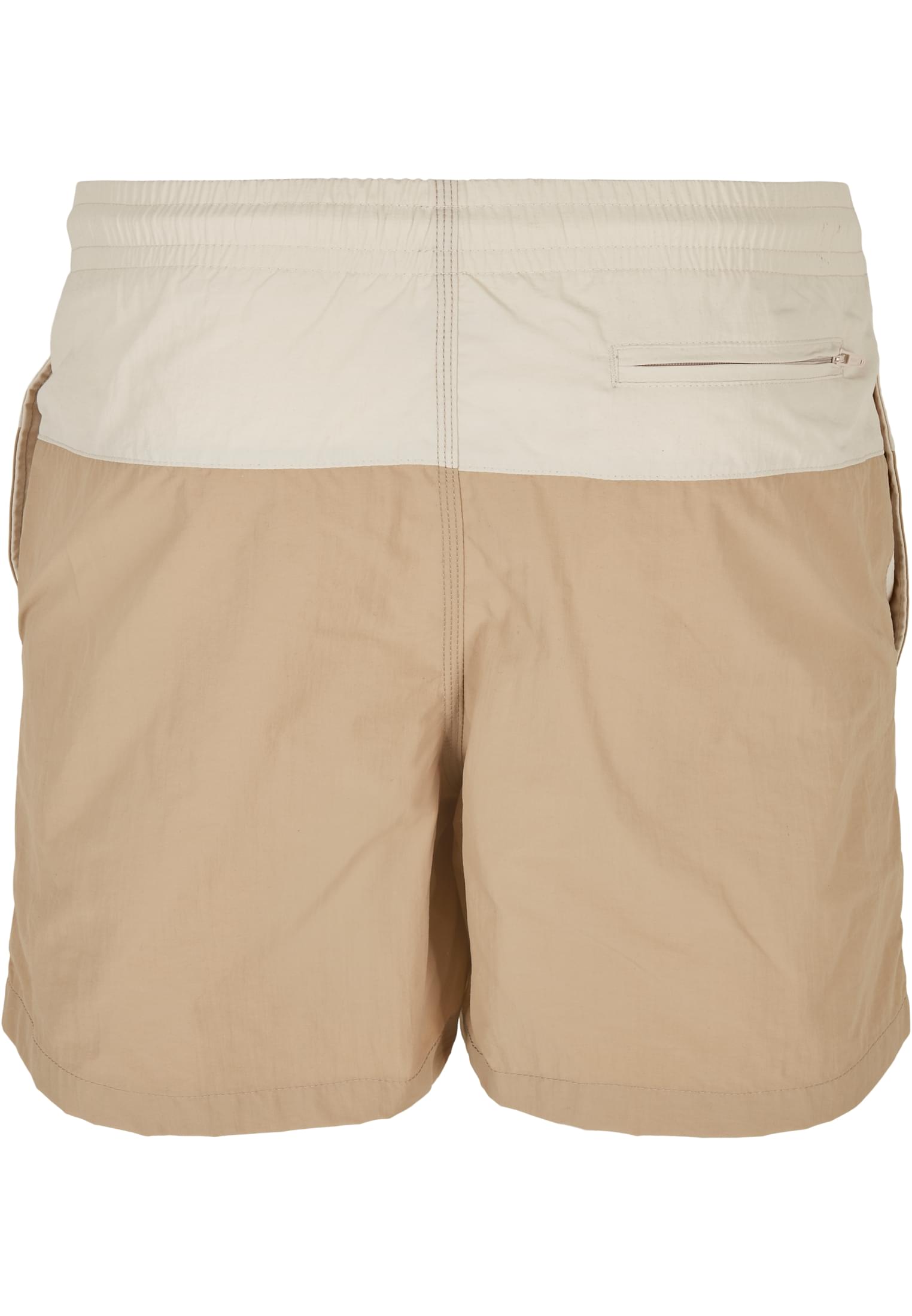Plus Size Block Swim Shorts in Farbe unionbeige/softseagrass