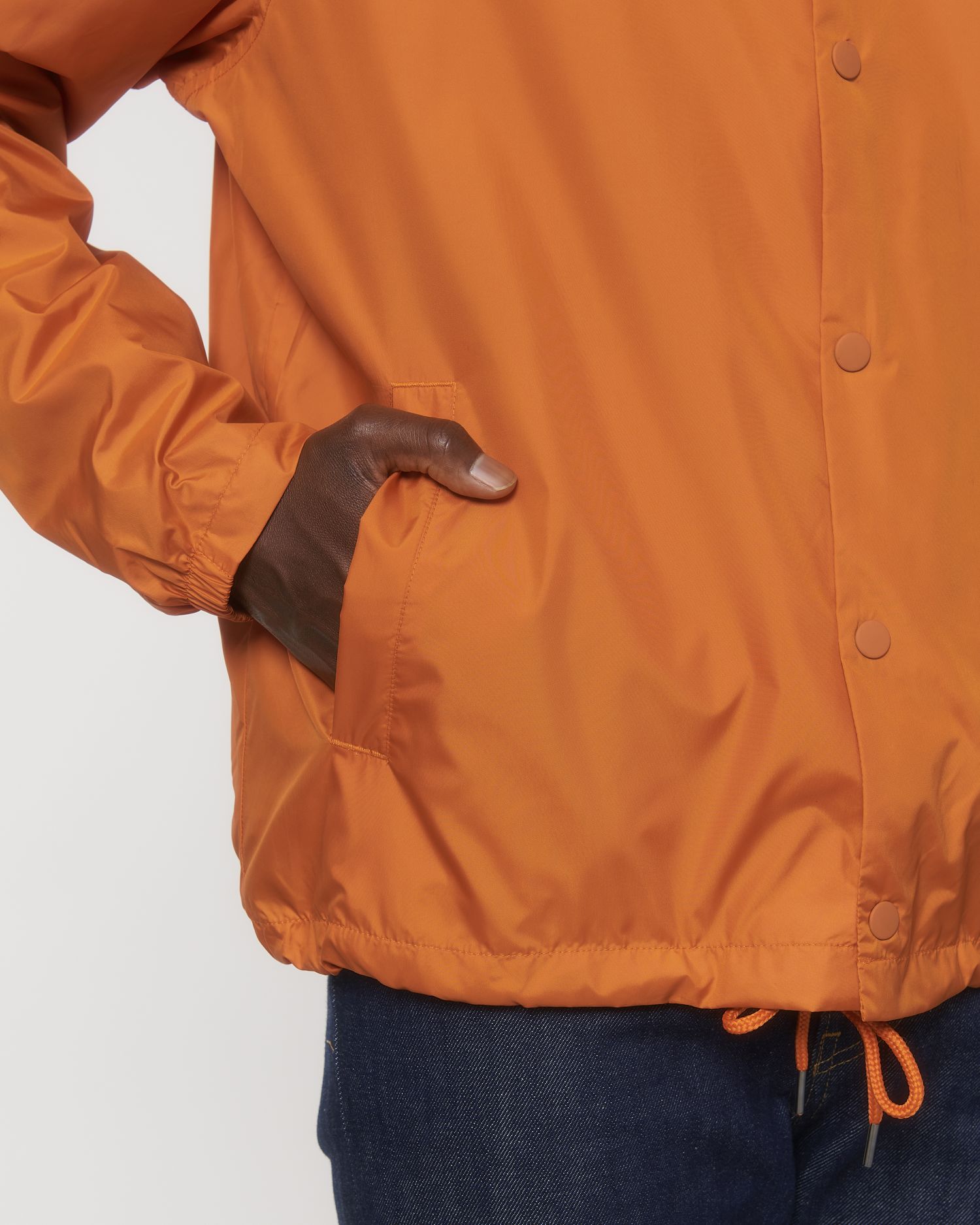 Non Padded Jacket Coacher in Farbe Flame Orange
