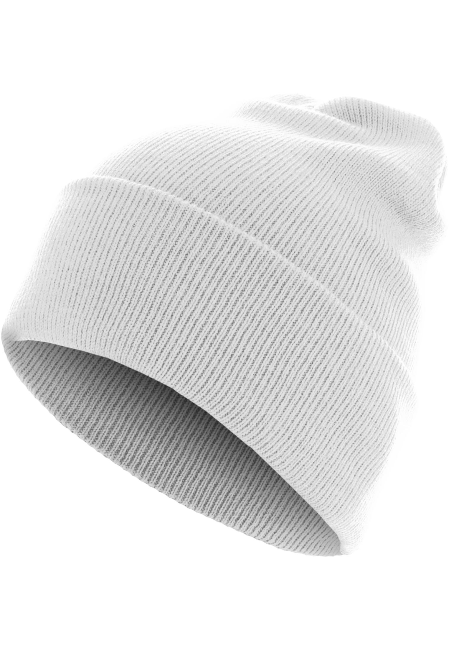 Caps & Beanies Beanie Basic Flap Long Version in Farbe white