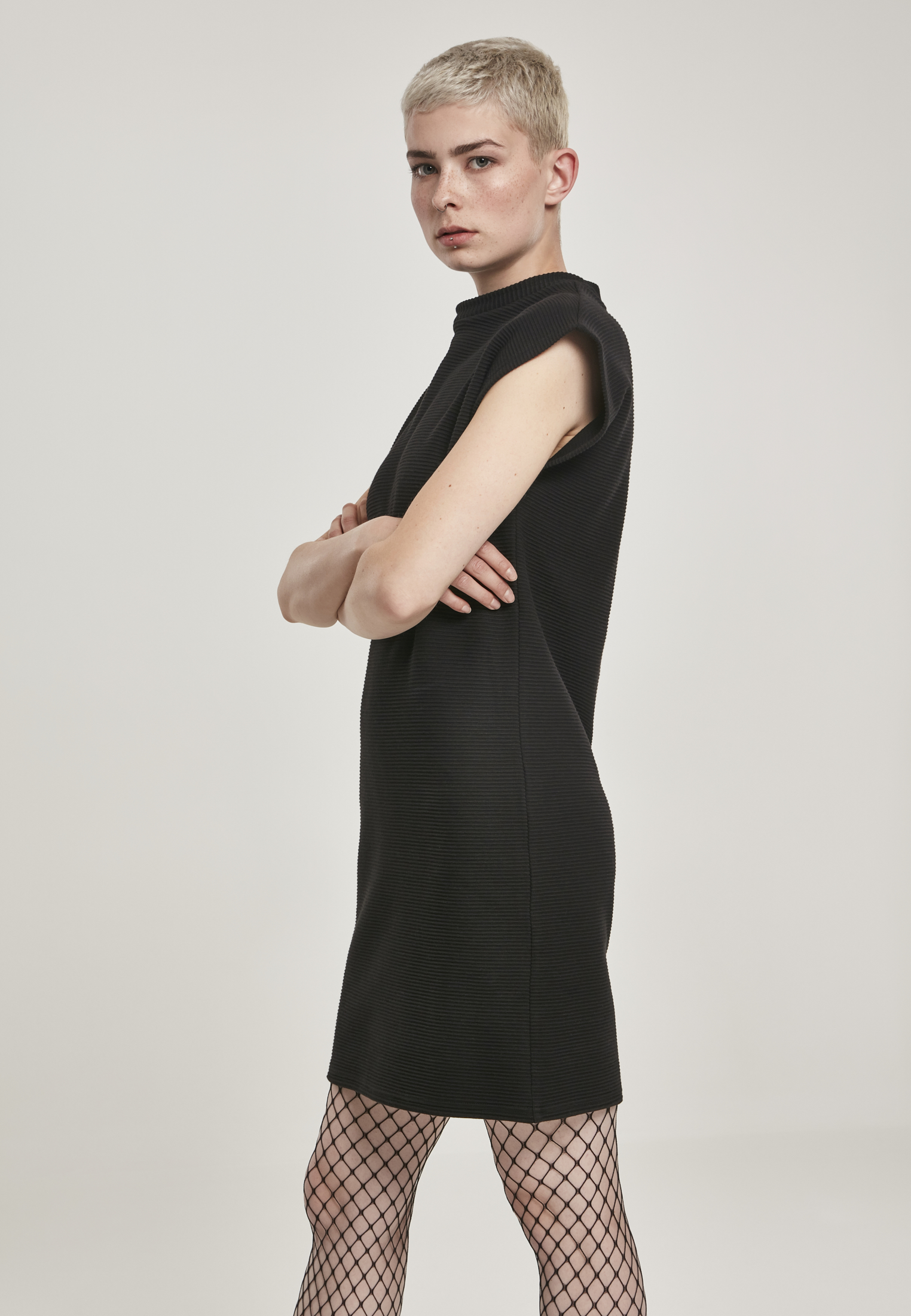 Kleider & R?cke Ladies Naps Terry Extended Shoulder Dress in Farbe black