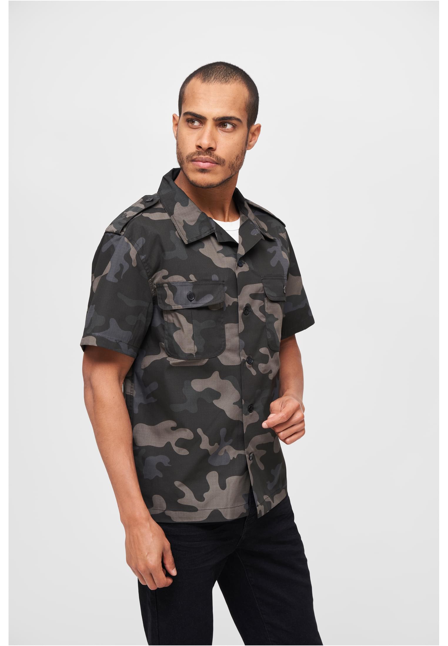 Hemden US Shirt Ripstop shortsleeve in Farbe dark camo