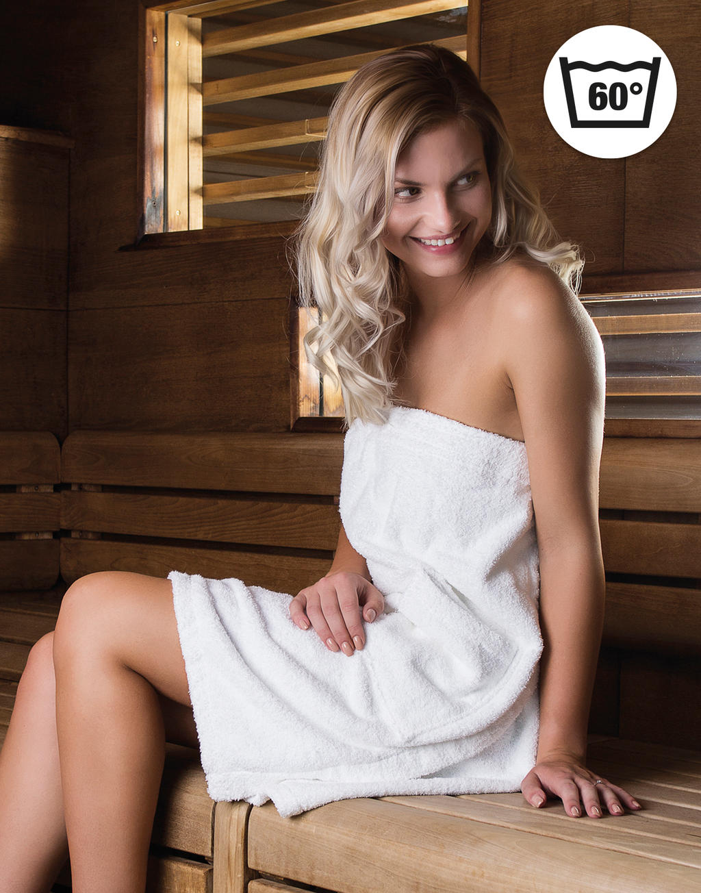  Rh?ne Sauna Towel in Farbe White