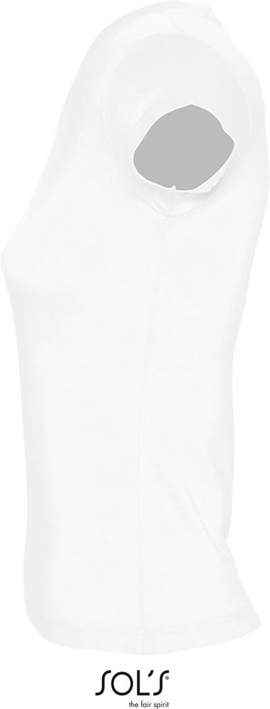 T-Shirt Moon Damen V-Neck T-Shirt in Farbe white