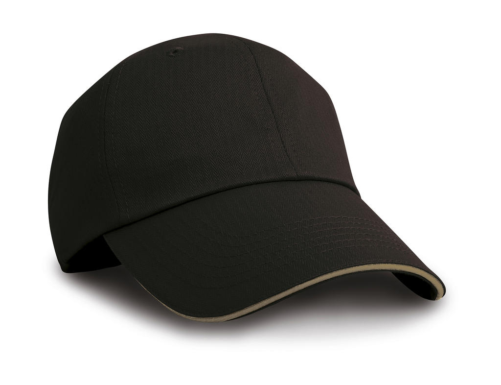  Herringbone Cap in Farbe Black/Tan