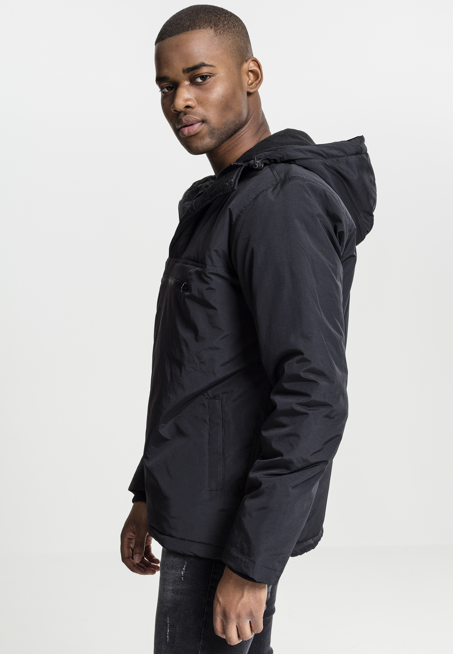 Winter Jacken Padded Pull Over Jacket in Farbe black