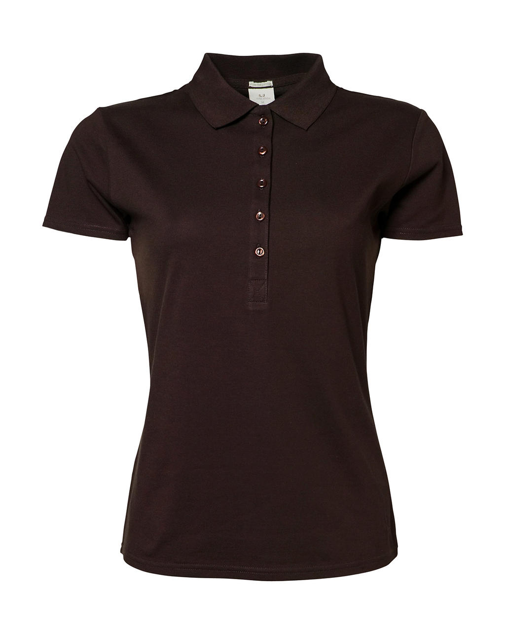  Ladies Luxury Stretch Polo in Farbe Chocolate