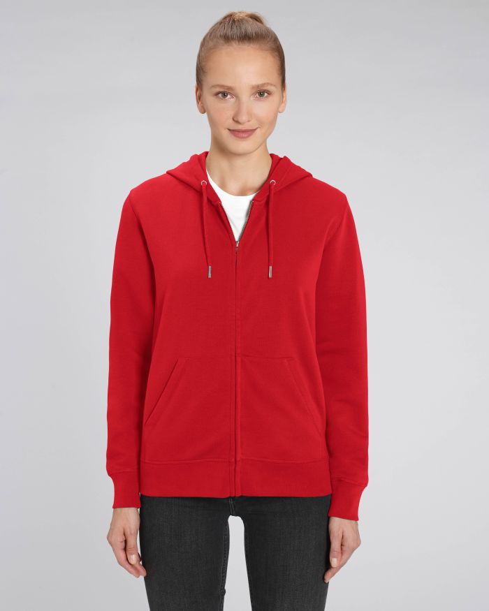 Zip-thru sweatshirts Connector in Farbe Red