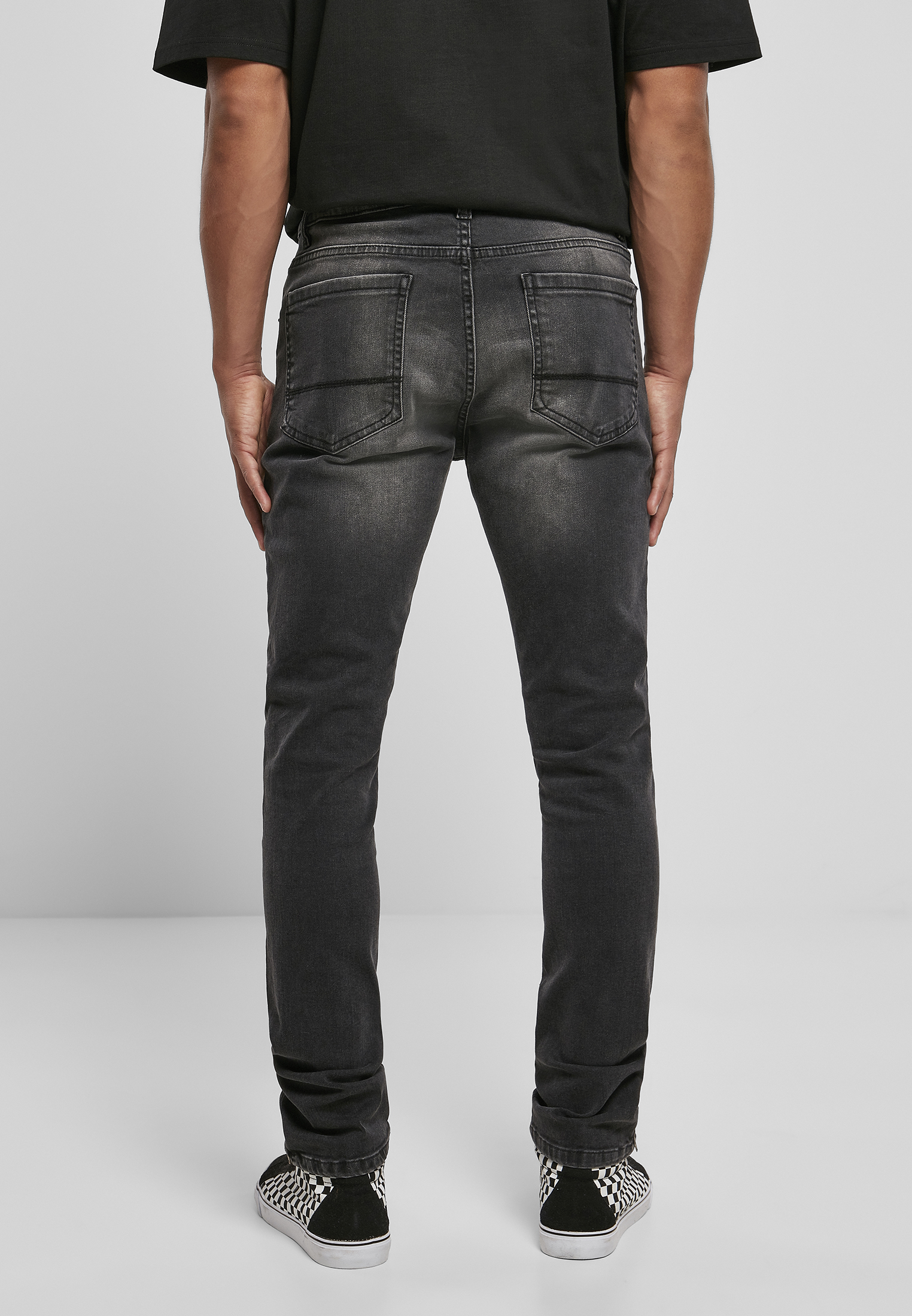 Hosen Slim Fit Zip Jeans in Farbe real black washed