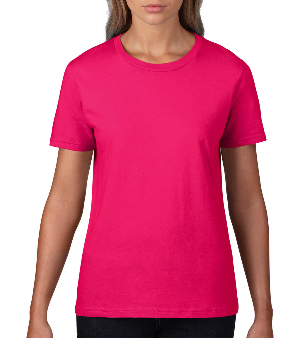  Premium Cotton Ladies T-Shirt in Farbe Heliconia