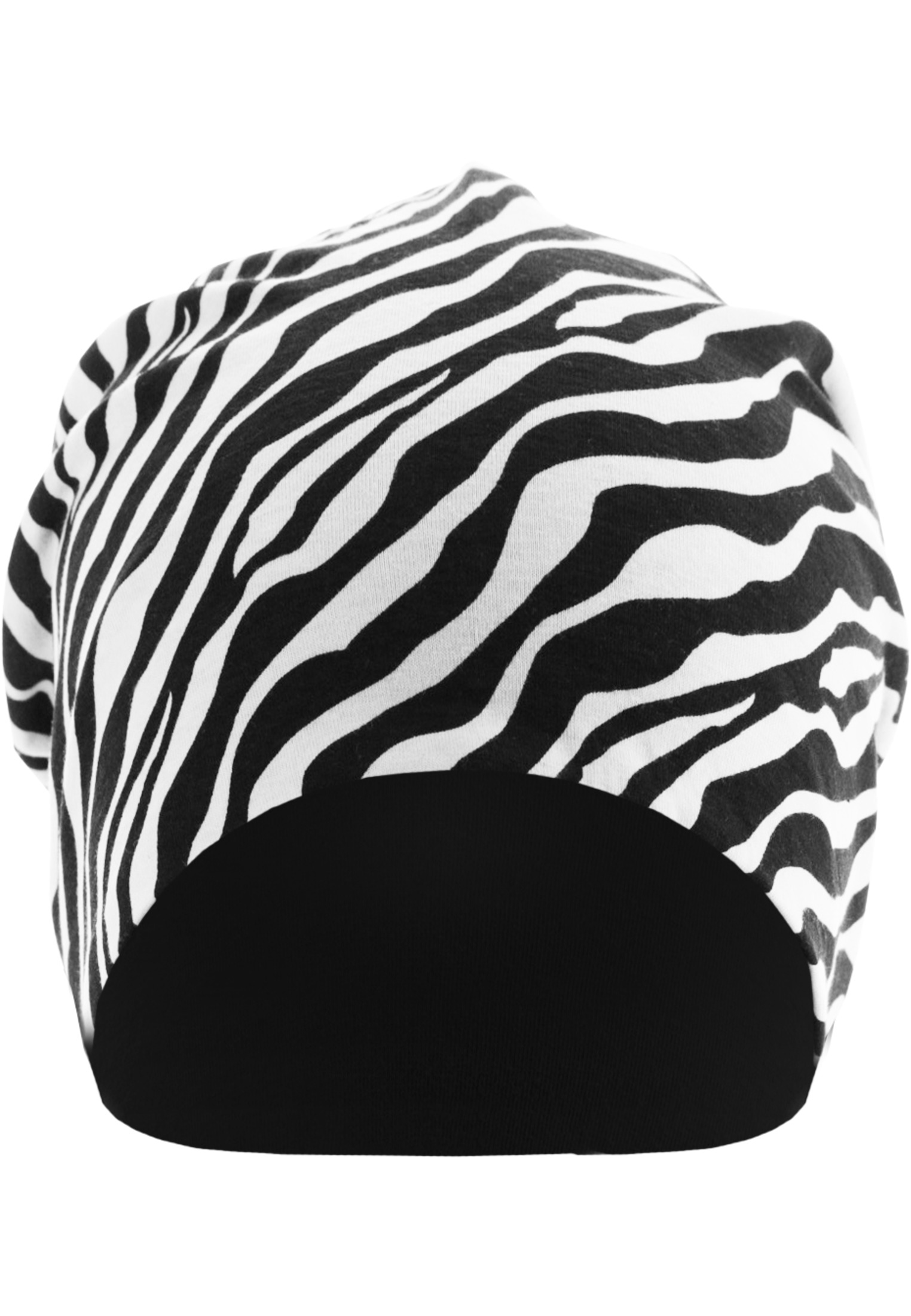 Caps & Beanies Printed Jersey Beanie in Farbe Zebra/black