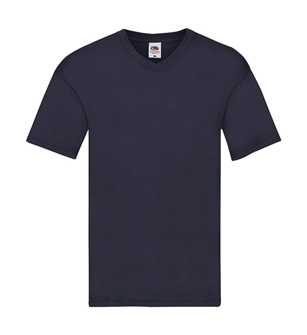  Original V-Neck T in Farbe Navy