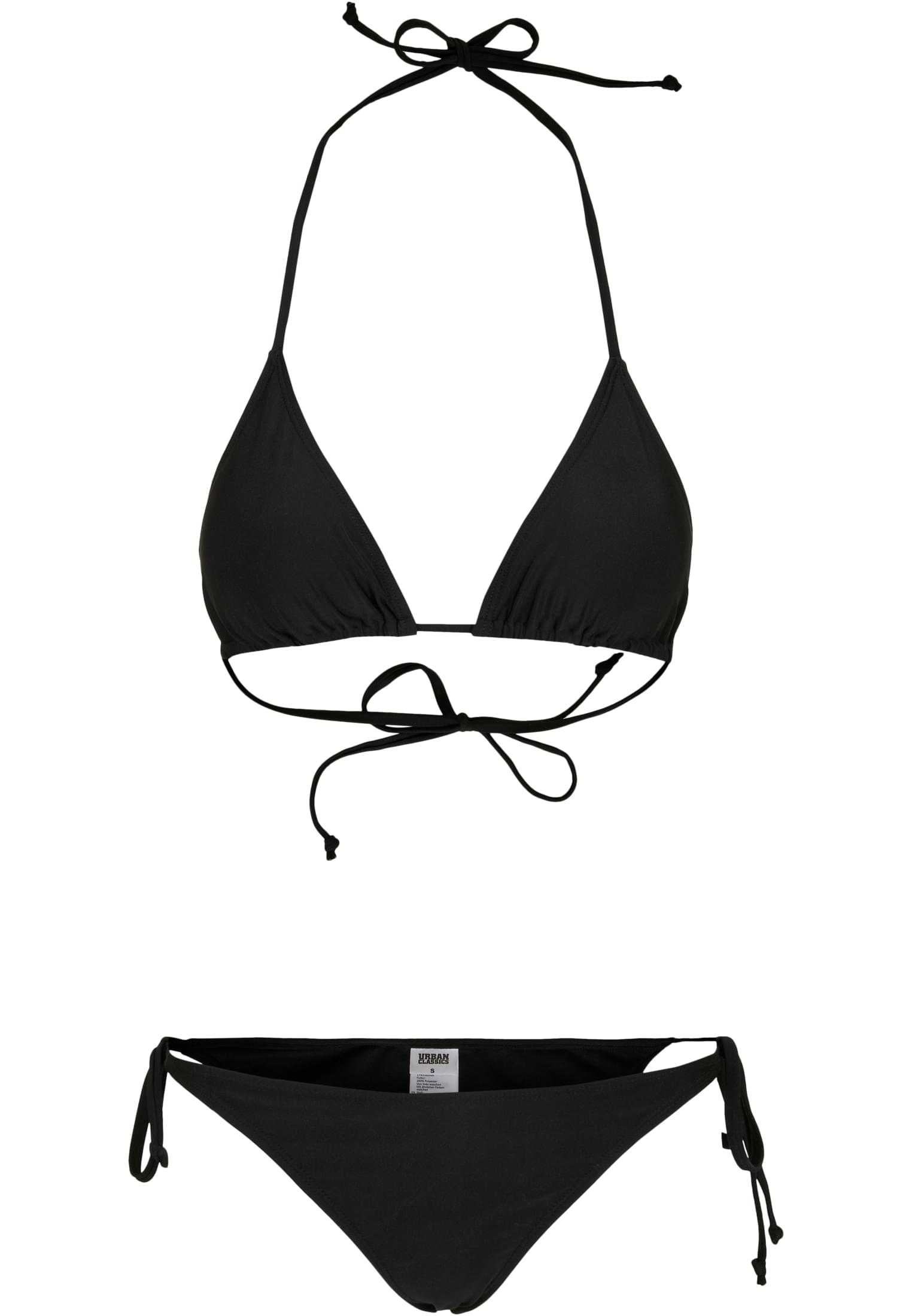 Frauen Ladies Recycled Triangle Bikini in Farbe black