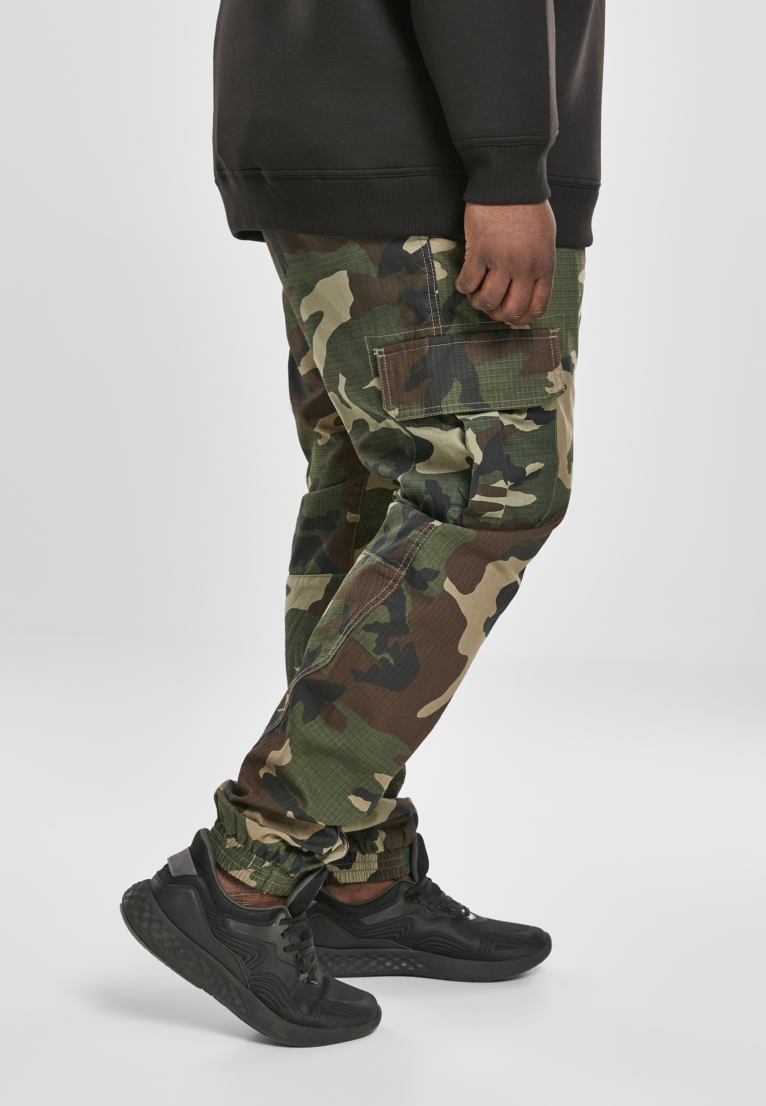 Plus Size Ripstop Cargo Jogging Pants in Farbe woodcamo