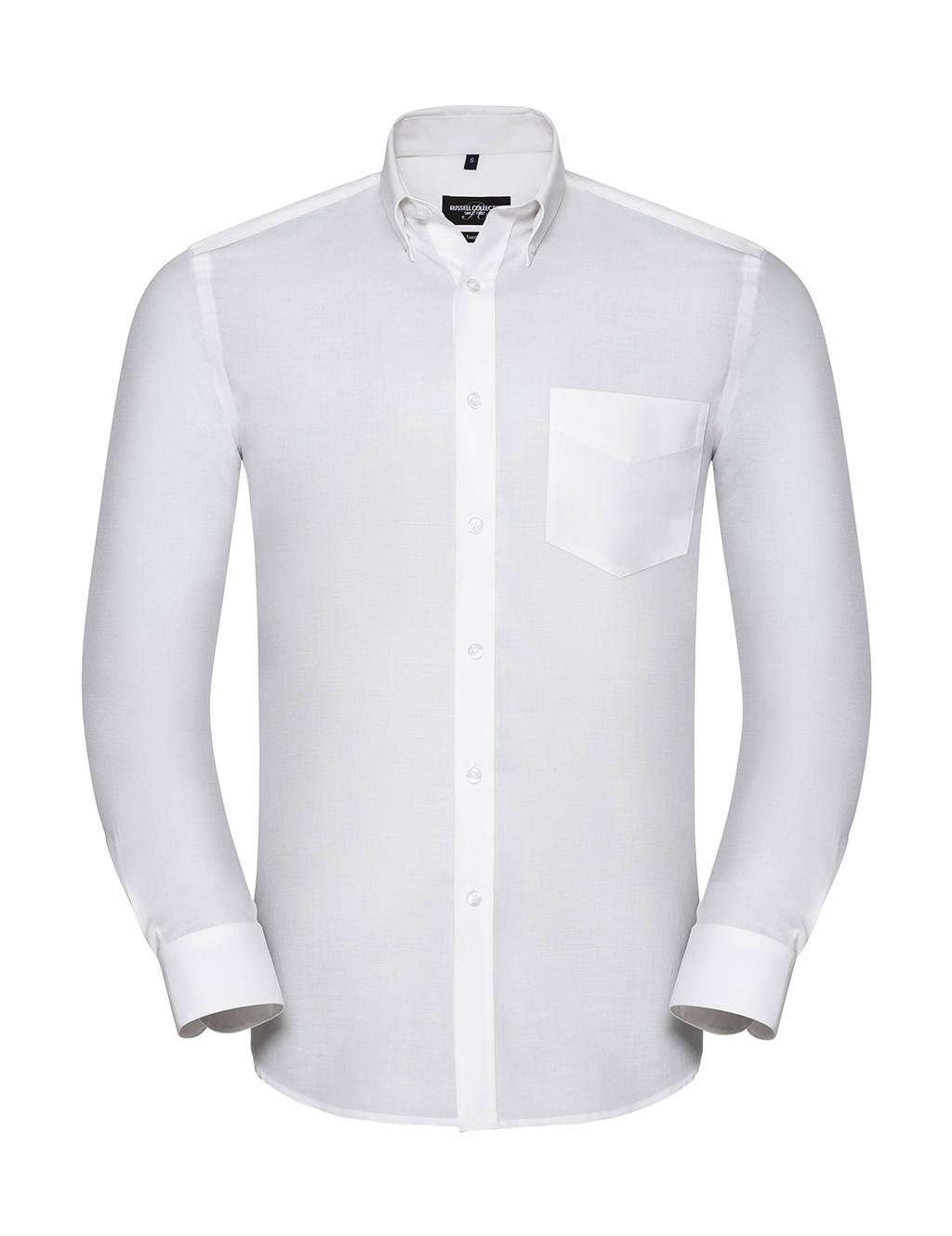  Mens LS Tailored Button-Down Oxford Shirt in Farbe White