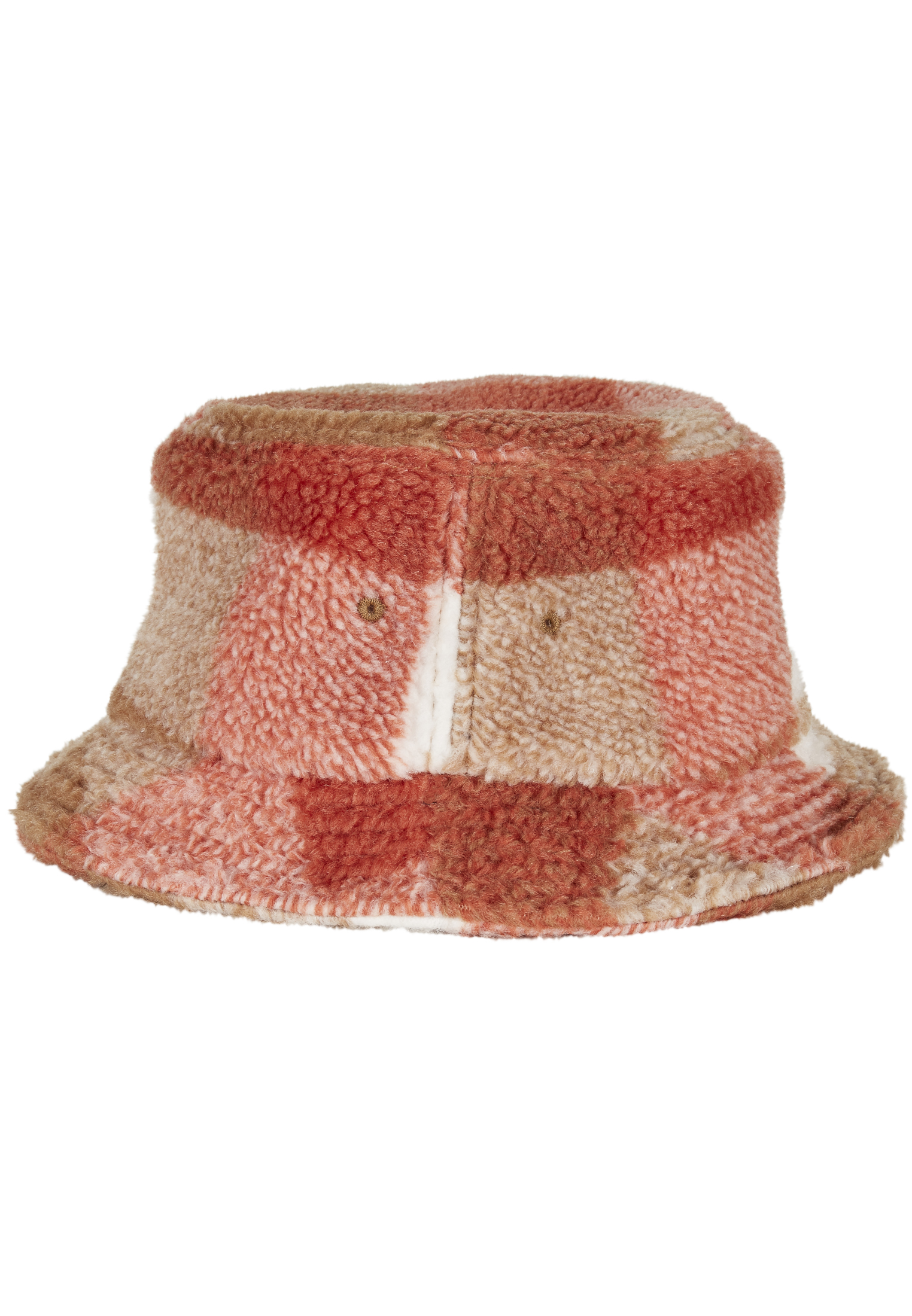 Neue Kollektion Sherpa Check Bucket Hat in Farbe whitesand/toffee