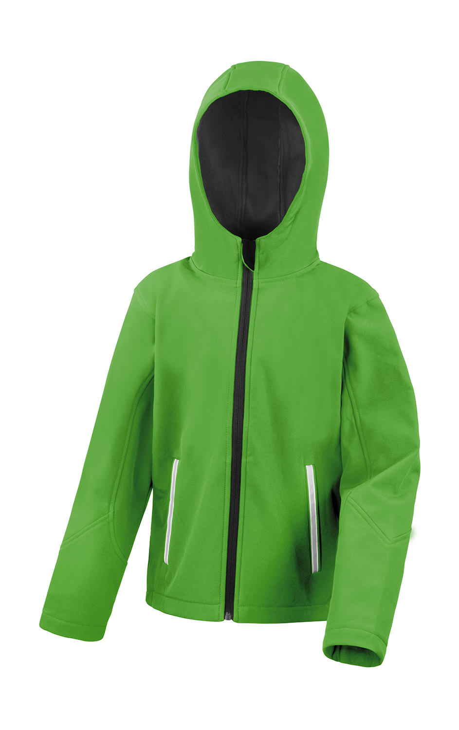  Kids TX Performance Hooded Softshell Jacket in Farbe Vivid Green/Black