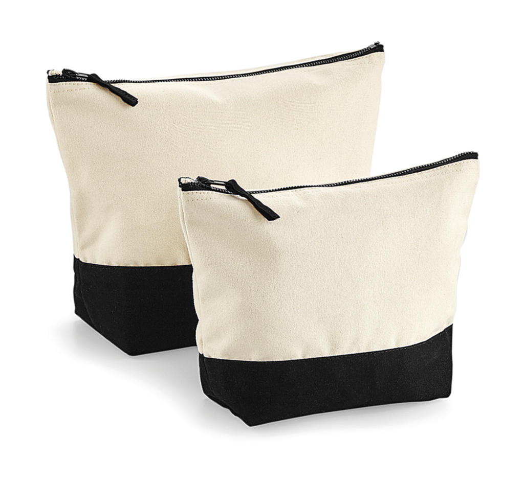  Dipped Base Canvas Accessory Bag in Farbe Natural/Black