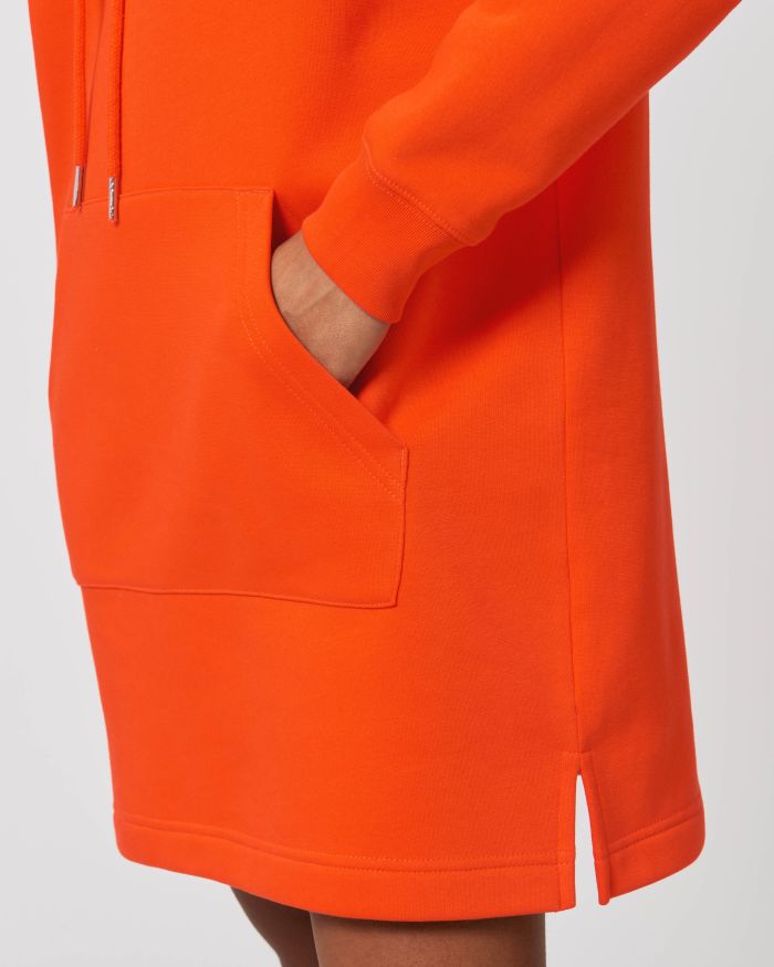 Sweatshirtkleid Stella Streeter in Farbe Tangerine