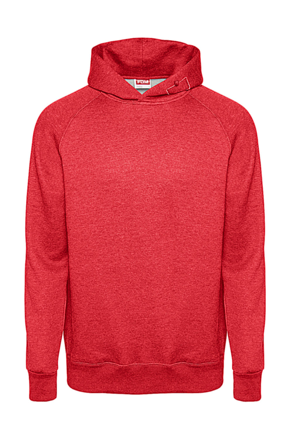  Tagless Media Hoodie in Farbe Heather Fire Red
