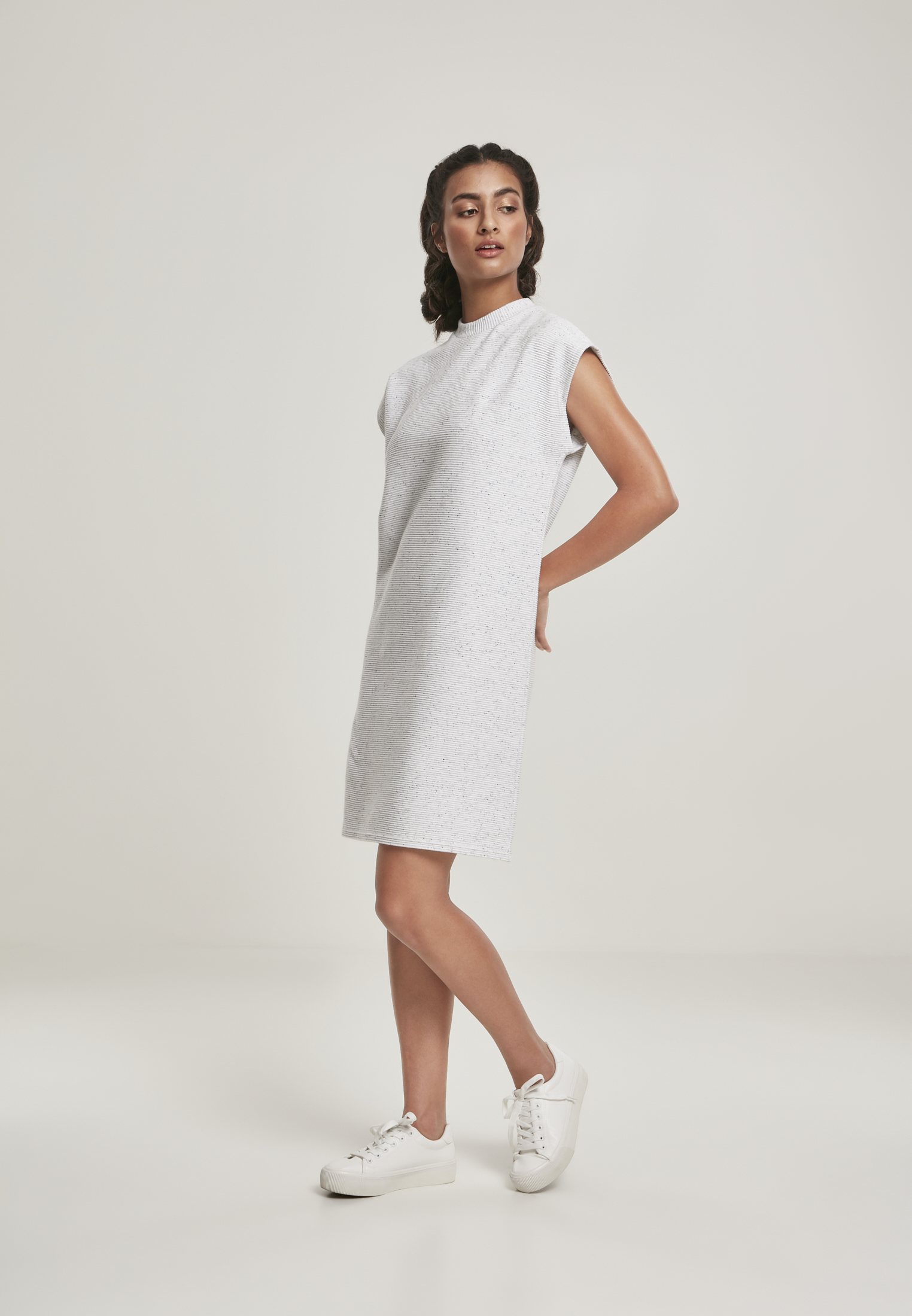 Kleider & R?cke Ladies Naps Terry Extended Shoulder Dress in Farbe lightgrey