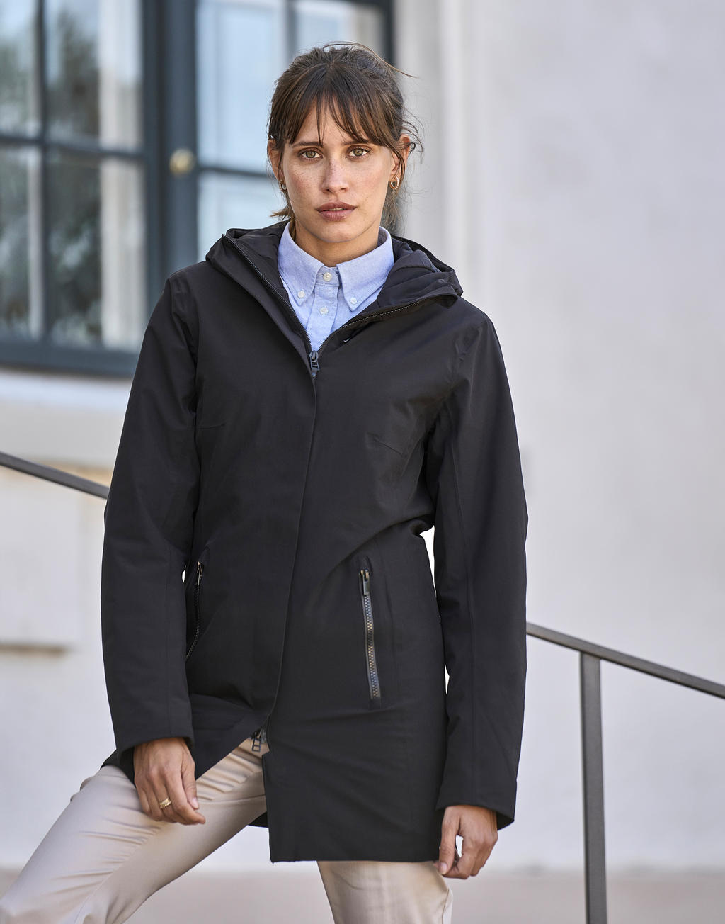  Womens All Weather Parka in Farbe Black