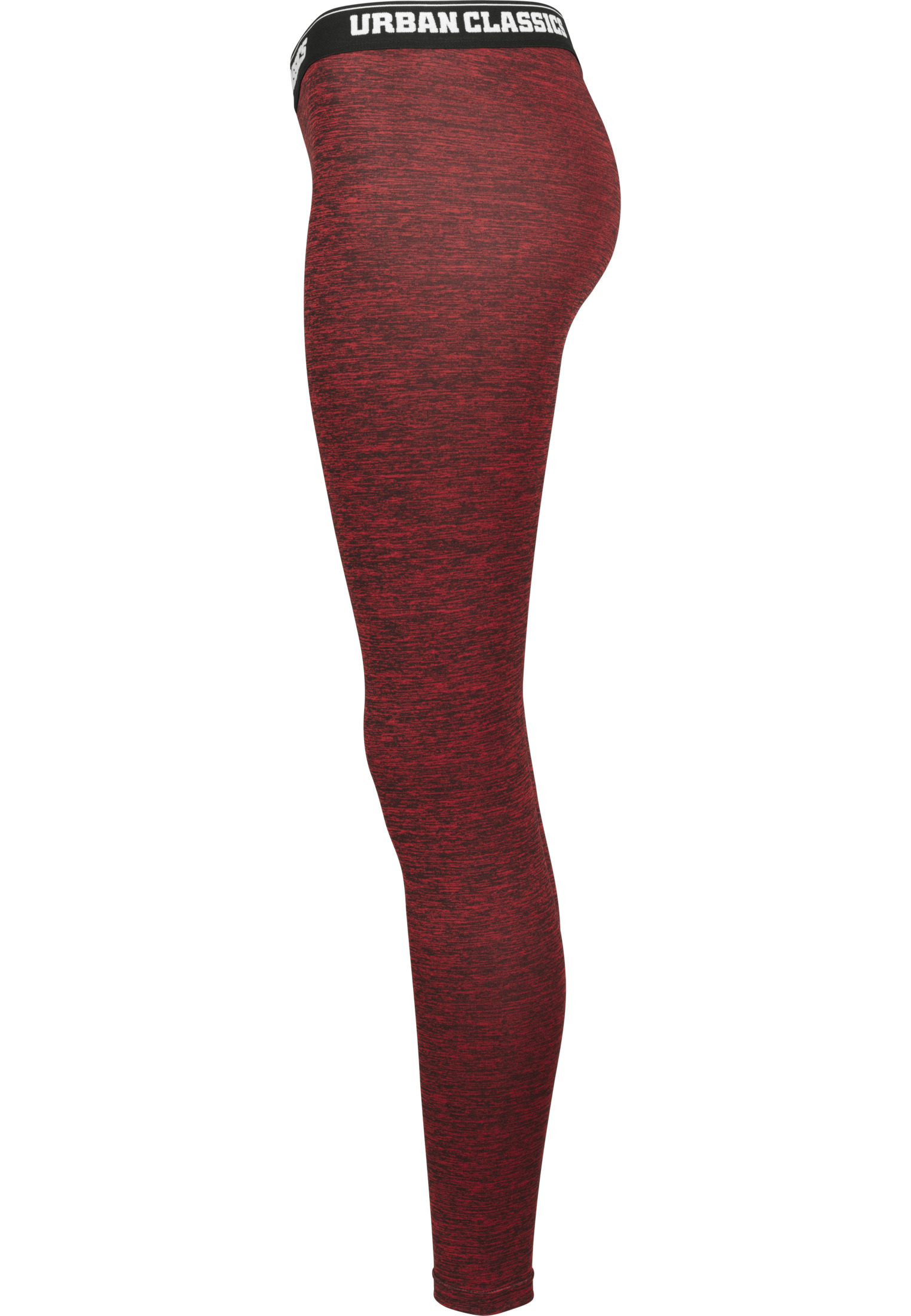 Athleisure Ladies Active Melange Logo Leggings in Farbe red/black/black