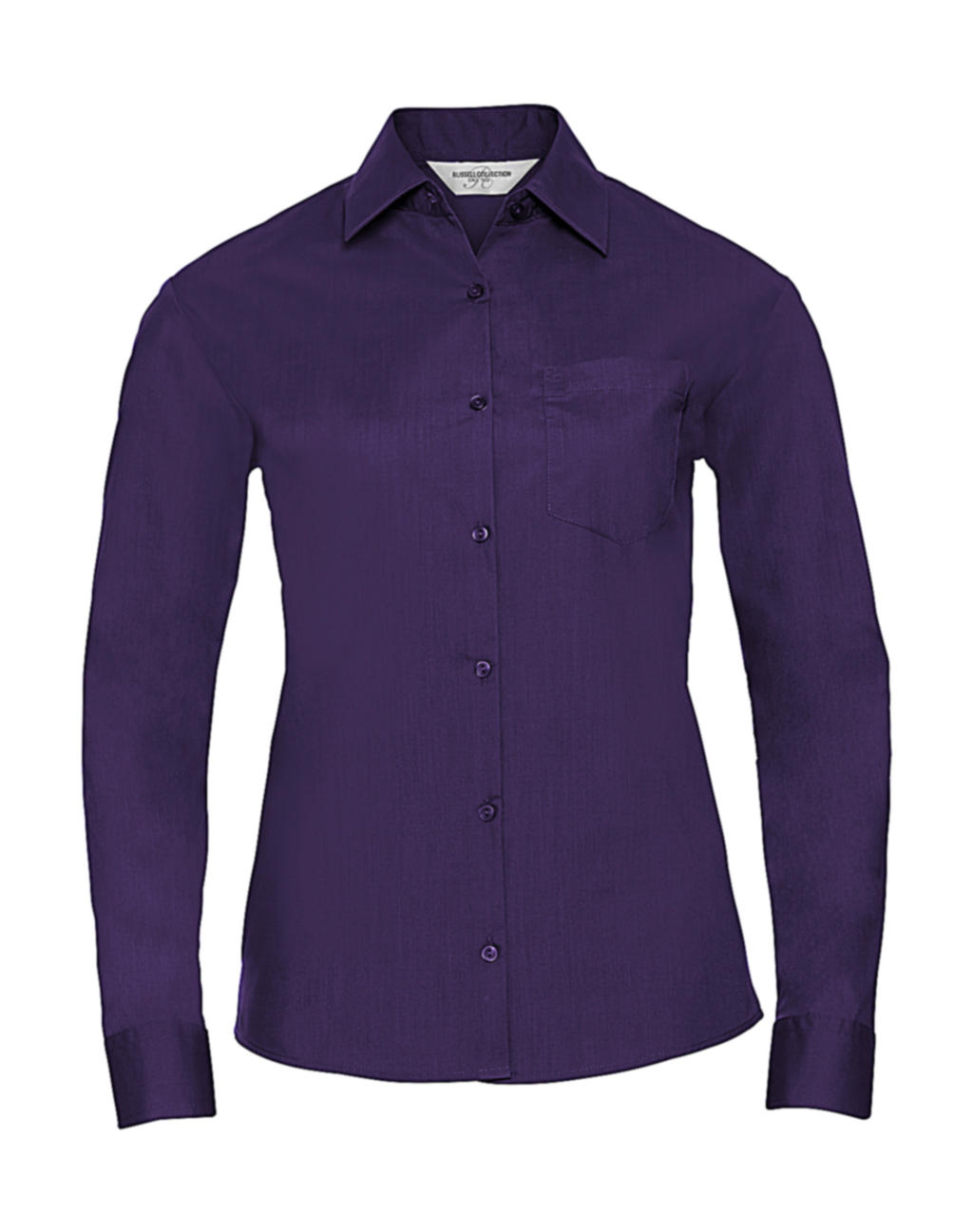  Ladies LS Poplin Shirt in Farbe Purple