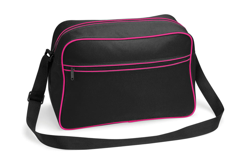  Retro Shoulder Bag in Farbe Black/Fuchsia