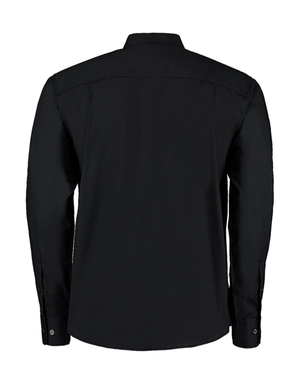  Tailored Fit Mandarin Collar Shirt in Farbe Black